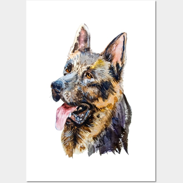 german shepherd Wall Art by VicaVeresk